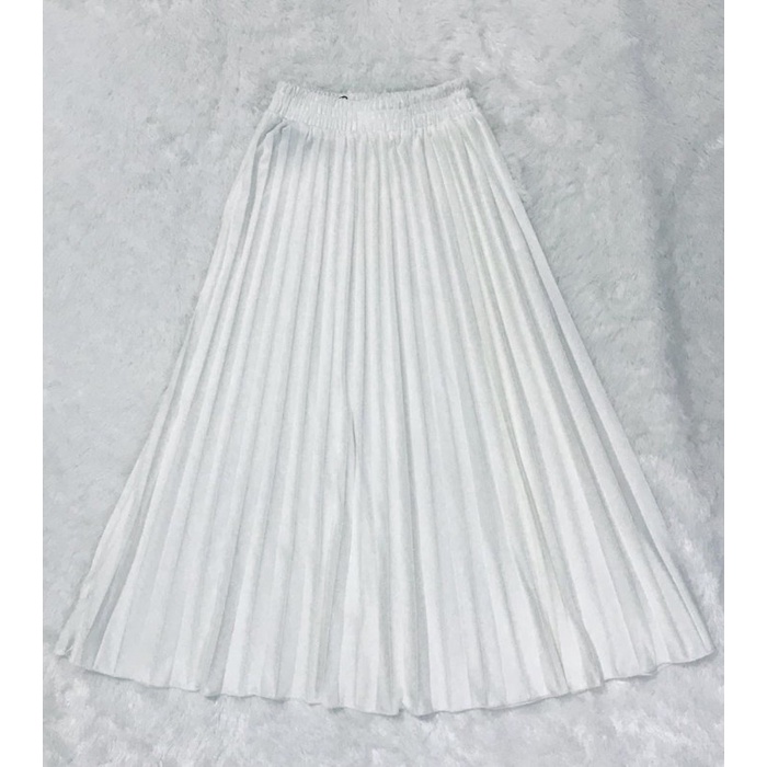 ORENBEE ROK PLISKET ANAK / ROK PLISKET PREMIUM / ROK FASHION - Putih, S