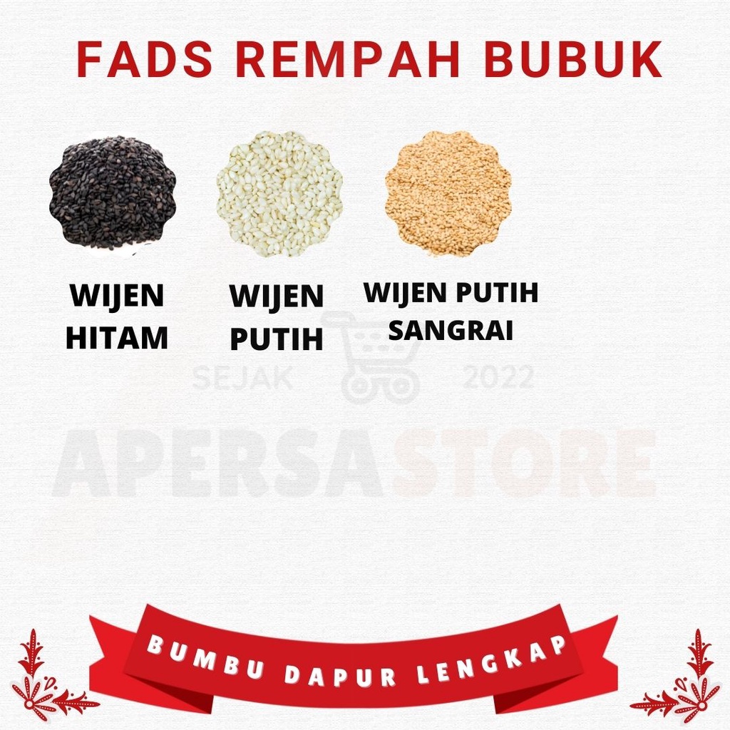 Fad's Bumbu Dapur Bubuk Lengkap Kemasan Botol - Rempah Bubuk Lengkap - Adas Asam Bawang Cabai Ngohiong Daun Jeruk Salam Gochugaru Jahe Jintan Kayu Manis Kemiri Kencur Ketumbar Kunyit Lada Hitam Lada Putih Laos Pala Paprika Selasih Serai Temulawak WIjen