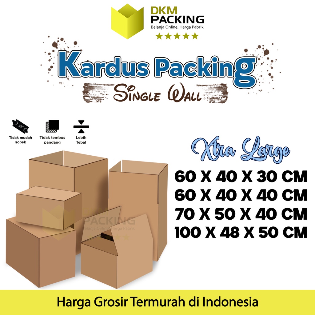

KARDUS KARTON PACKING EKSTRA LARGE BOX KOTAK DUS RUSFET SANGAT BESAT PACKAGING POLOS TEBAL