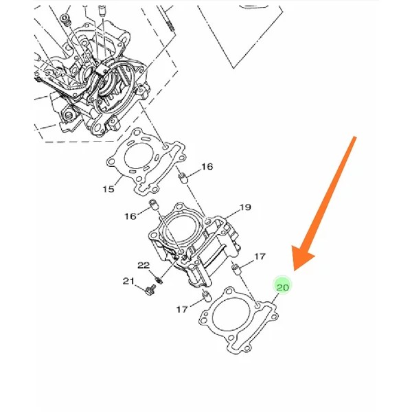 PERPAK GASKET PAKING BLOK SEHER BAWAH JUPITER MX 135 NEW NJMX VIXION NVA ADVANCE ORIGINAL YGP