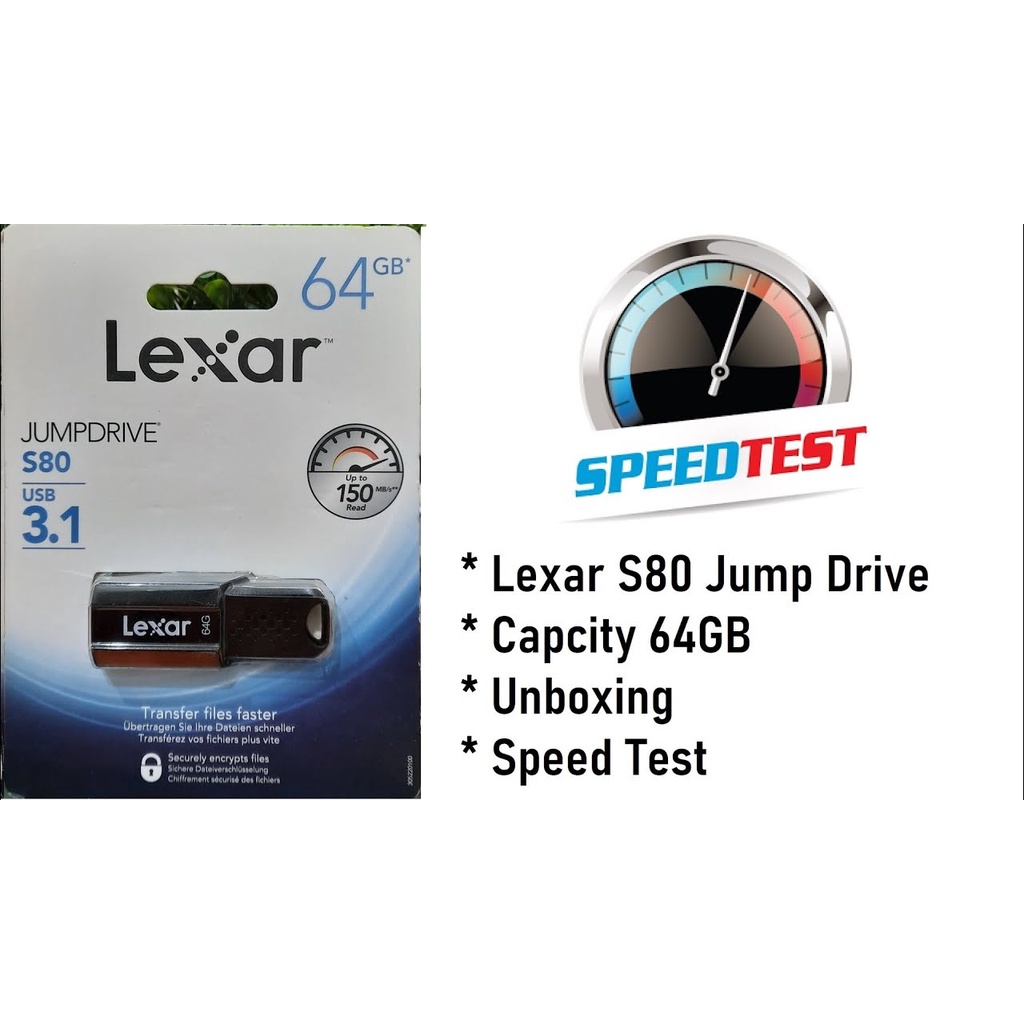 Flashdisk Lexar Jumpdrive S80 USB 3.1 32GB l 64GB