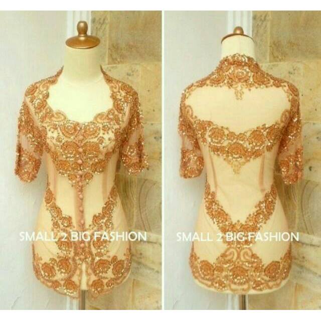 Kebaya katun semi silk / kebaya bordir / kebaya putih / kebaya wisuda / kebaya akad / kebaya modern