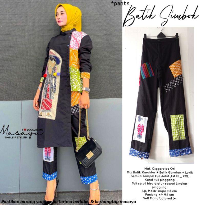(10NV) celana batik jeans masayu new series