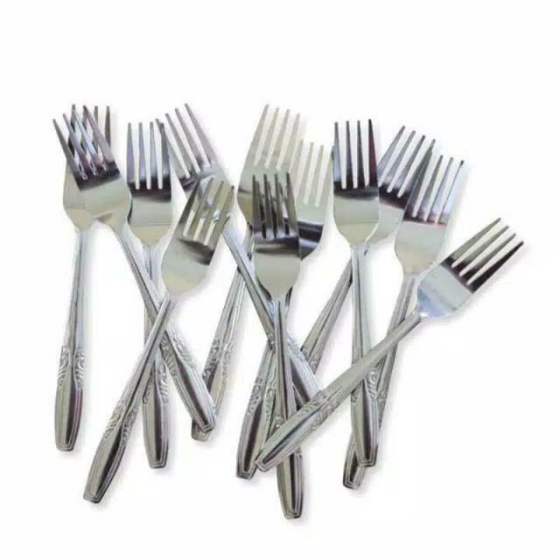 SENDOK/GARPU MAKAN STAINLESS 12 pcs