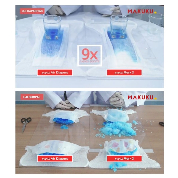 Makuku Air Diapers Pants Slim/Comfort XXL28 Popok Bayi Celana Anti Gumpal Diaper Tape Size XXL Isi 28pcs