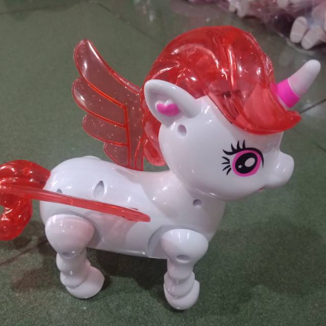 KUDA PONI MAINAN ANAK LITTLE PONY DAPAT BERJALAN, ADA MUSIK, DAN LAMPU MAINAN ANAK PEREMPUAN