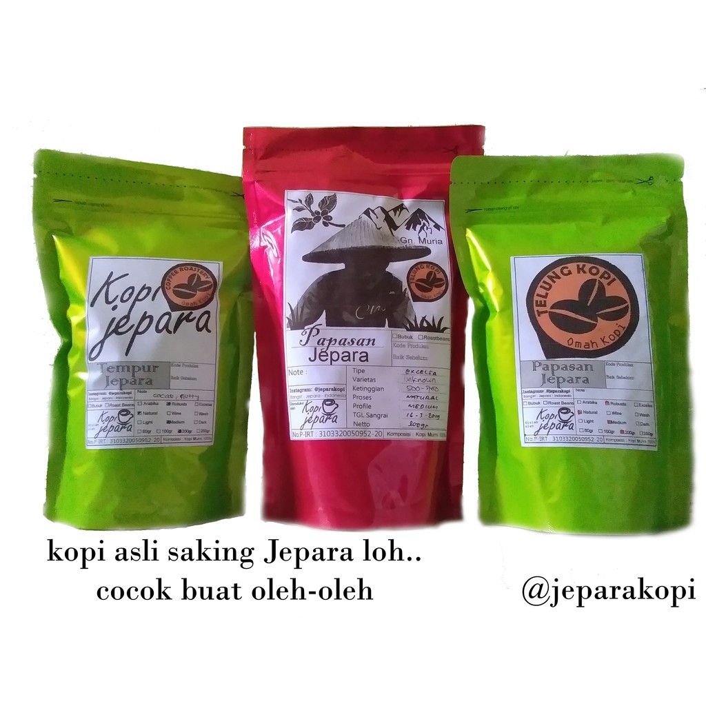 

Kopi Roasted Beans Robusta Muria Jepara 200gr