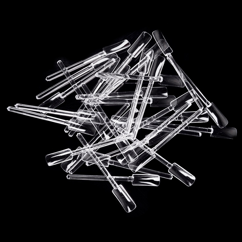 [FULL] 32pcs Tips Sticks Nail Art Clear Tips Display Stand Nail Polish Training Tools