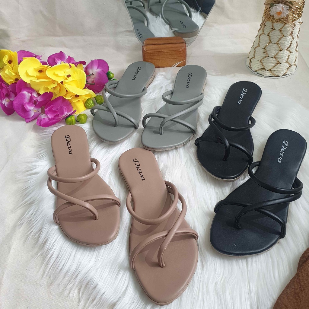 Sendal Sandal Jepit Flat Teplek Wanita Terbaru HM52
