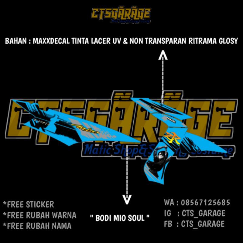 STRIPING MIO SOUL/SOUL MX TRANSPARAN DESIGN SAMURAI