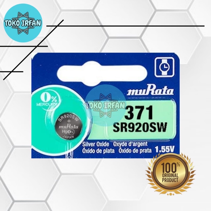 Baterai Murata SR920SW 371 Original Batrai Jam Tangan SR920 AG6 SG6 LR921 LR920 L921F