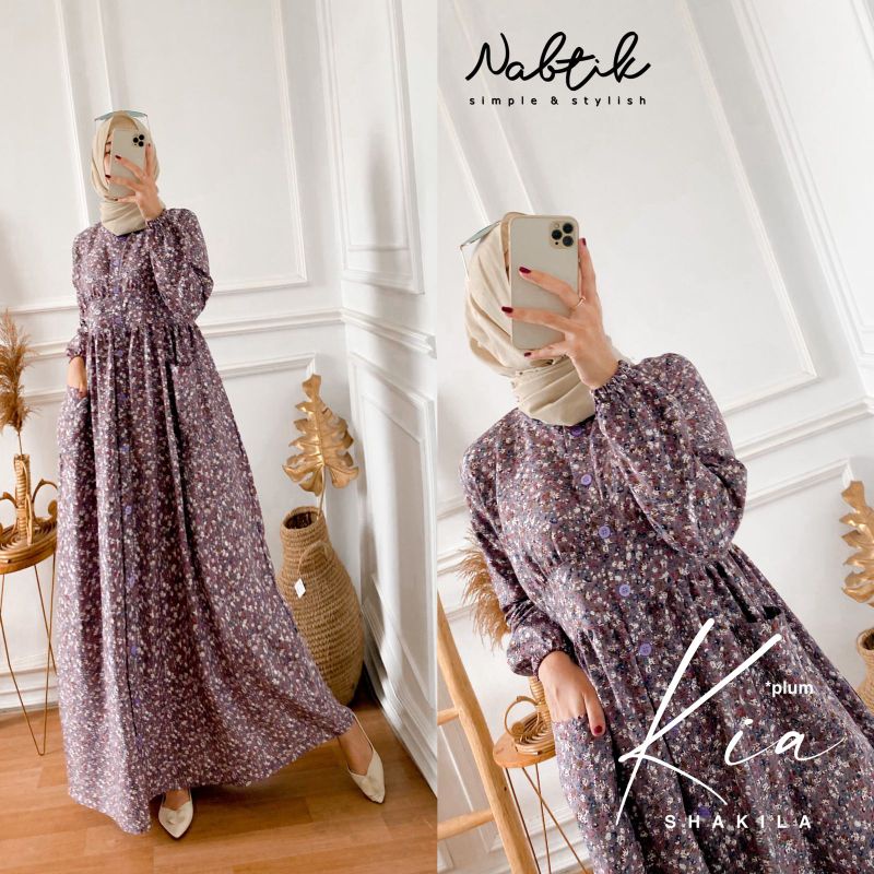 Neww Gamis muslimah KIA Shakila original by nabtik/terlaris