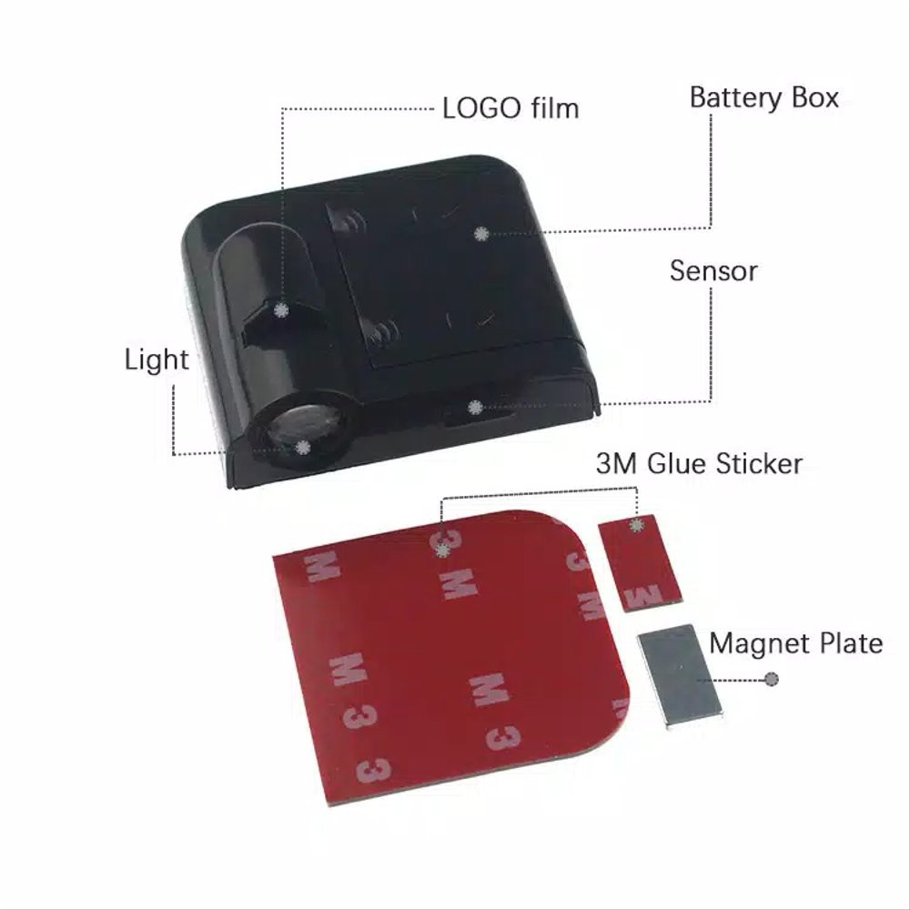 LAMPU PROYEKTOR PINTU MOBIL LOGO TOYOTA dan HONDA