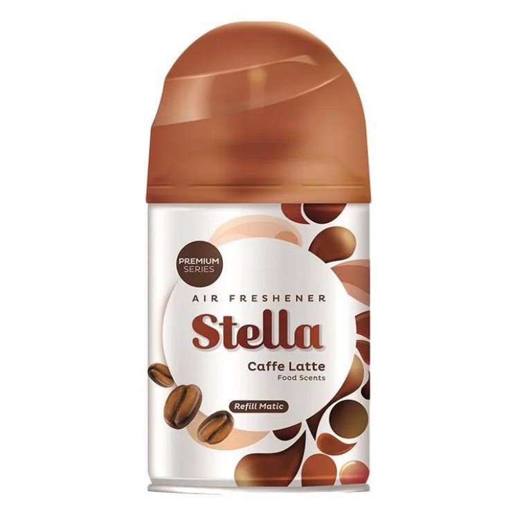 Stella reffil matic spray 225 ml / isi ulang stella matic box Premium - Caffee Latte 225ml