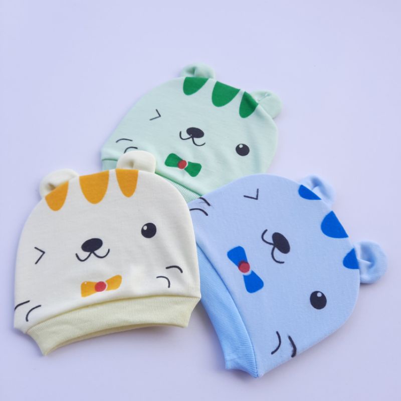 Orikids store 3pcs Topi Bayi Newborn 0 3 Bulan Lucu