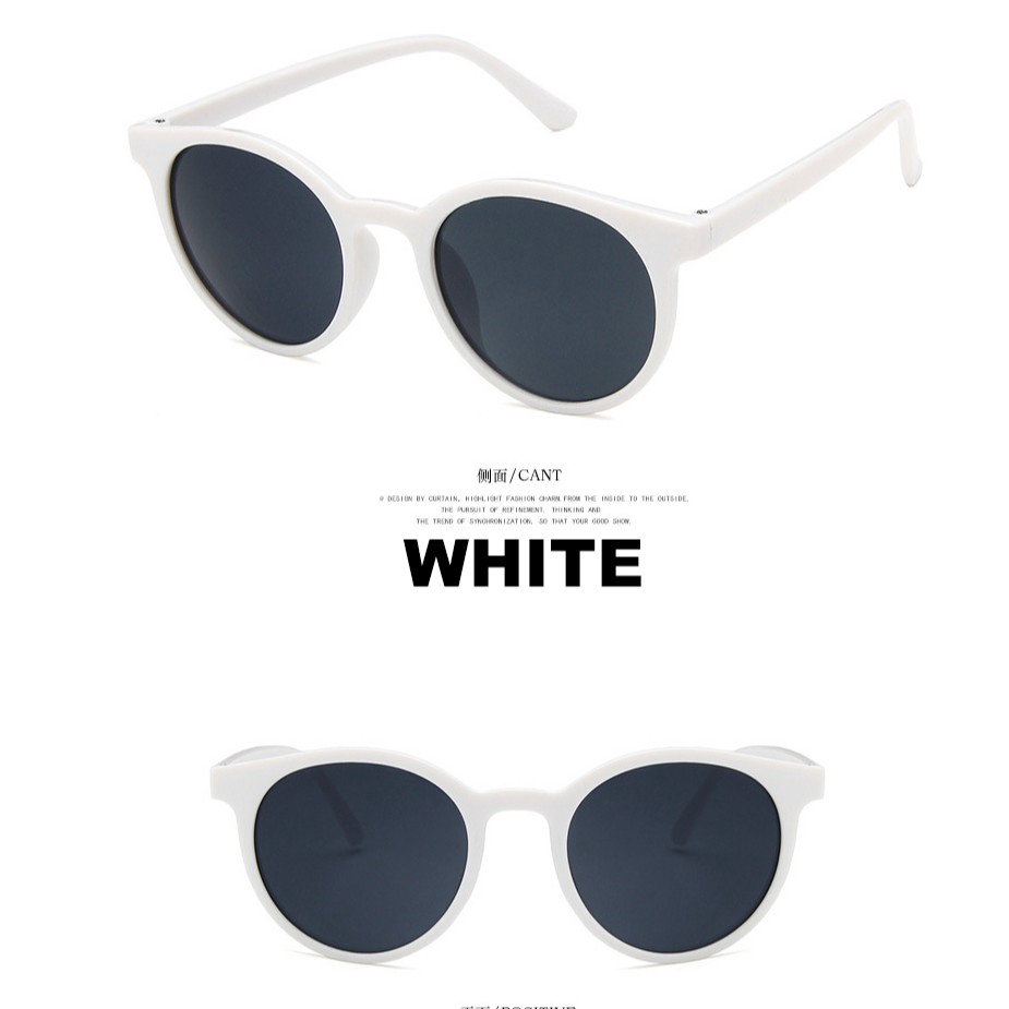 Baru Kedatangan Korea Fashion Putaran Sunglass Wanita / Pria Kacamata Populer Ulzzang Anti UV400