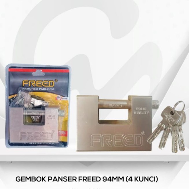 GEMBOK PANSER FREED 94mm plus 4 kunci solid quality - top security lock