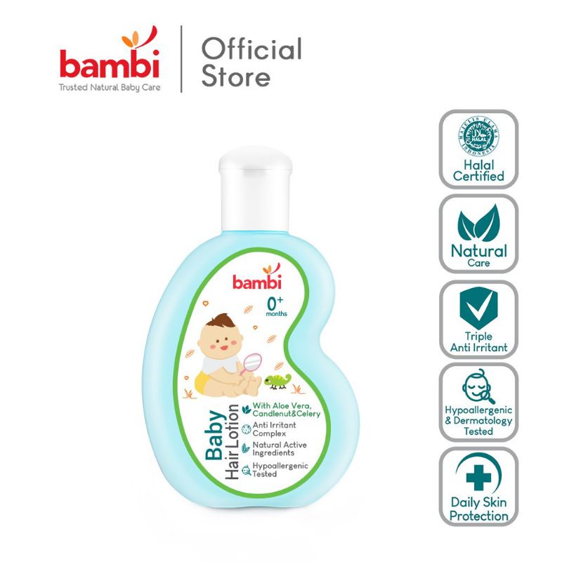 Bambi Baby Hair lotion, Hair lotion natural untuk rambut bayi