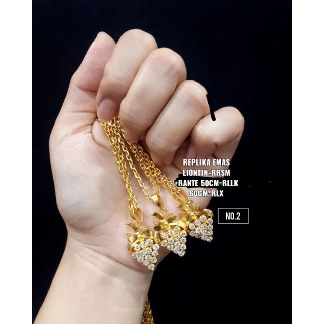 Kalung replika emas model anggur bermata,bisa beli terpisah,mewah,cantik,persis seperti emas asli