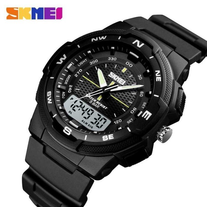 Jam Tangan Analog Digital Pria Water Resistant 50m Original SKMEI 1454