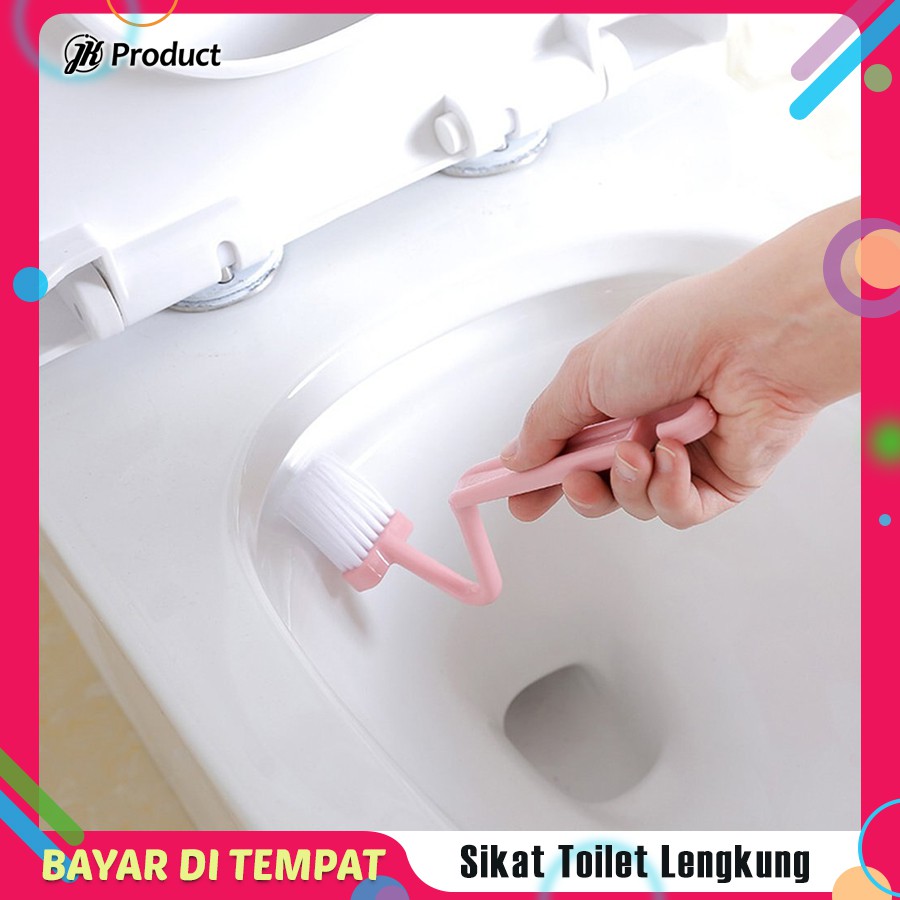 Sikat Kloset Lengkung Pembersih Sudut WC Duduk Toliet Alat Kebersihan Kamar Mandi