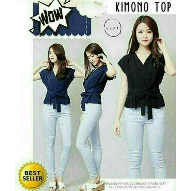 Kimono top (basic kimono wanita)