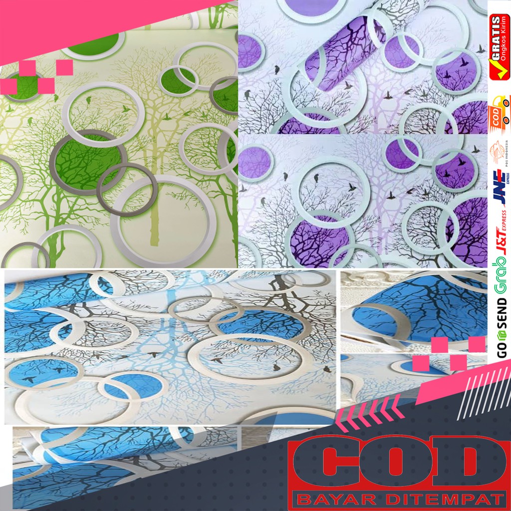 COD -TERMURAH WALLPAPER STICKER DINDING GH197 PREMIUM QUALITY 45cm x 5mtr