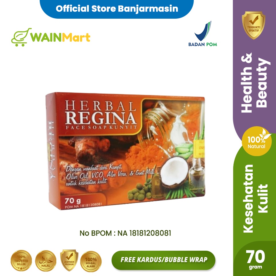 SABUN REGINA BPOM Sabun Mandi Herbal Anti Kurap Panu Kadas Gatal Hilangkan Jamur dan Menghilangkan jerawat