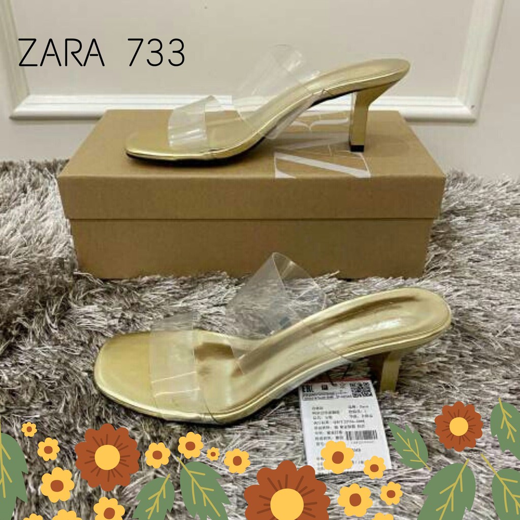 SANDAL ZARA  733 TRANSPARAN HEELS CASUAL AND FASHIONABLE / SANDAL IMPORT HIGH QUALITY