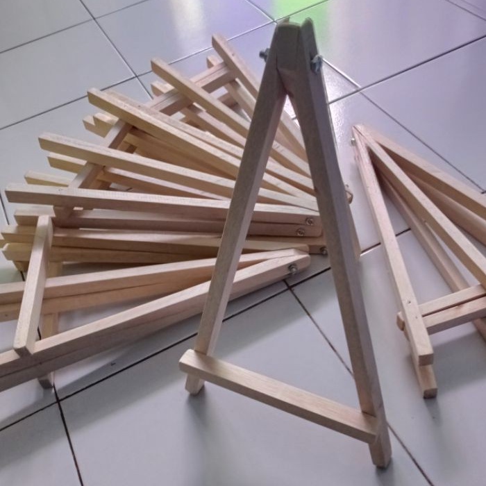 

READY promo easel lukis stand penyangga lukisan tripod BISA COD