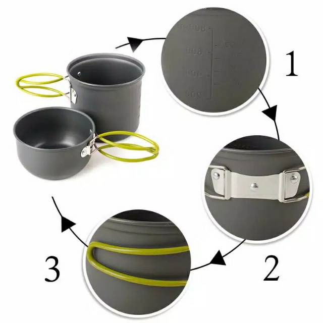 PAKET Cooking Set DS 101 Kompor Ultralight Alat Masak Camping Portable