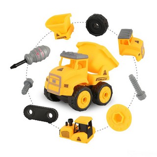 4pcs DIY Mobil Konstruksi Traktor Buldozer Beko Mainan 4pcs DIY Mobil Konstruksi Traktor Buldozer Beko Mainan