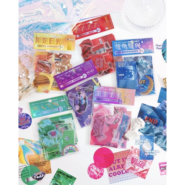 

40 Pcs Sticker Aesthetic - 57 Dekorasi Planner Scrapbook DREAM NARRATIVE Planner Scrapbook