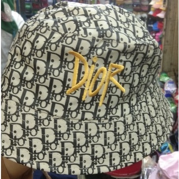 topi baket dior salur pria dan wanita original