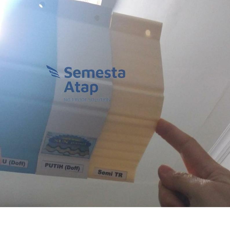 ♣ Atap uPVC Sunpanel 12mm (Putih, Biru, dan Semi-Transparan) - Atap Berongga Double Layer Sun Panel