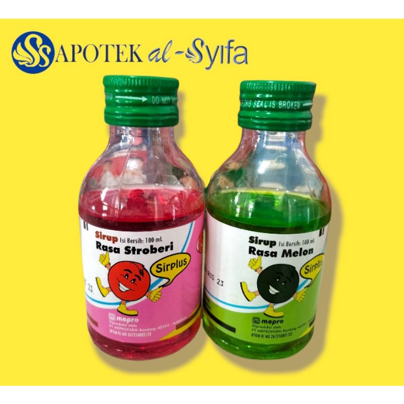 Jual sirplus sirup rasa buah strawberry dan melon 100ml | Shopee Indonesia