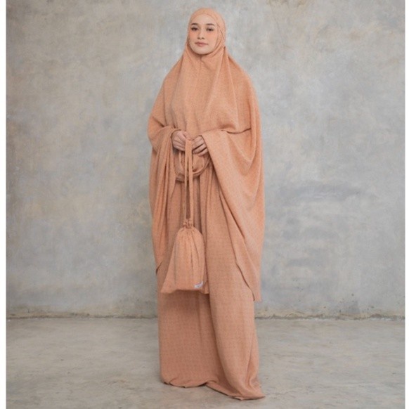 Mukena Dewasa Rayon Lunara 2 in 1 Diario - Clay