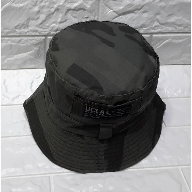topi bucket hat import premium ucla 2 sisi army 2
