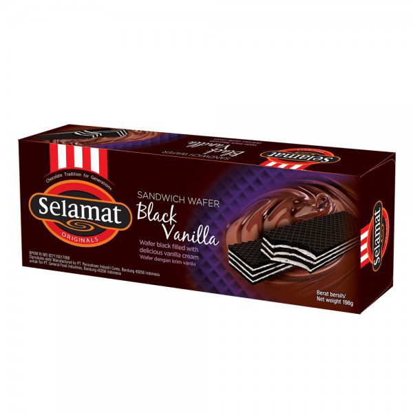 SELAMAT WAFER BLACK VANILA 145 gr