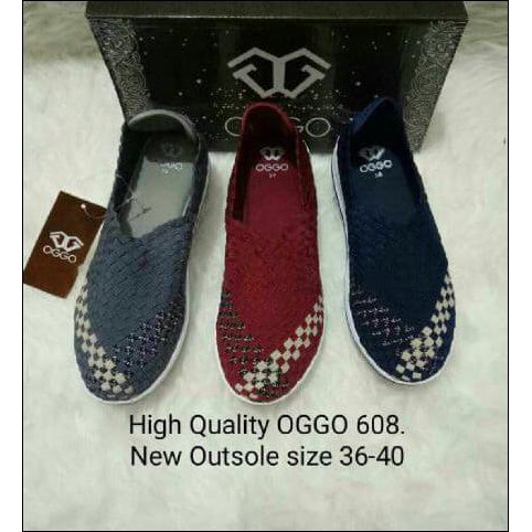 OGGO 608 WEDGES RAJUT SEPATU