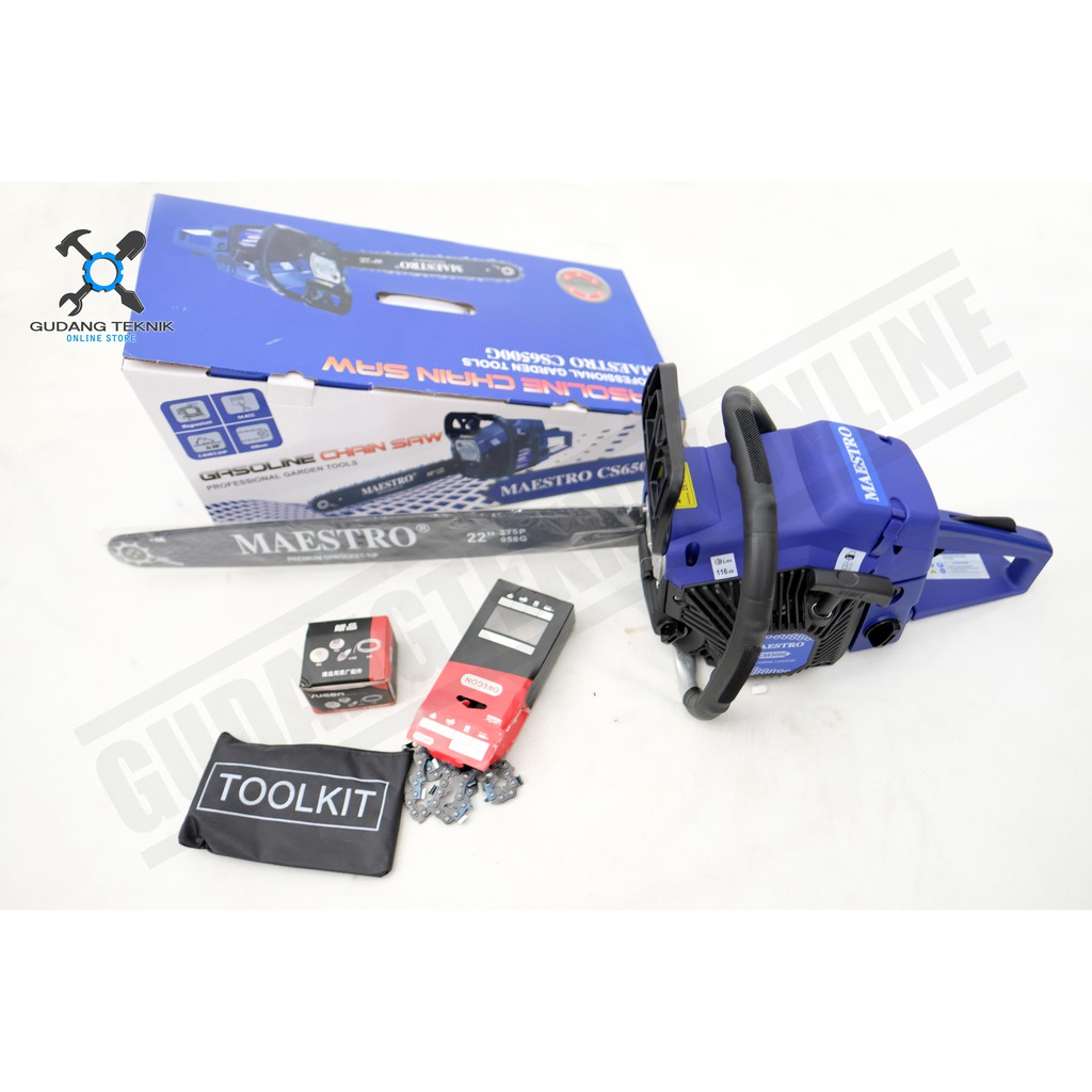 Mesin Gergaji Kayu Chainsaw Maestro Chain Saw CS6500G 22 Inch / Chain Saw CS 6500G 22&quot; MAESTRO