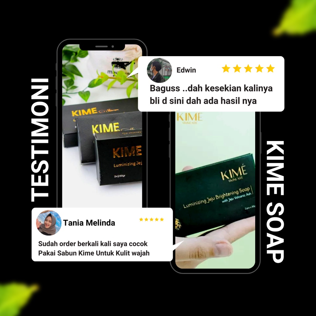 Sabun Kime Jeju Luminizing Brightening Soap Korea Pencerah Kulit Wajah Seluruh Tubuh Pria Dan Wanita Cepat Glowing  1 Pack Bpom original ( 1 pack isi 2 pcs )