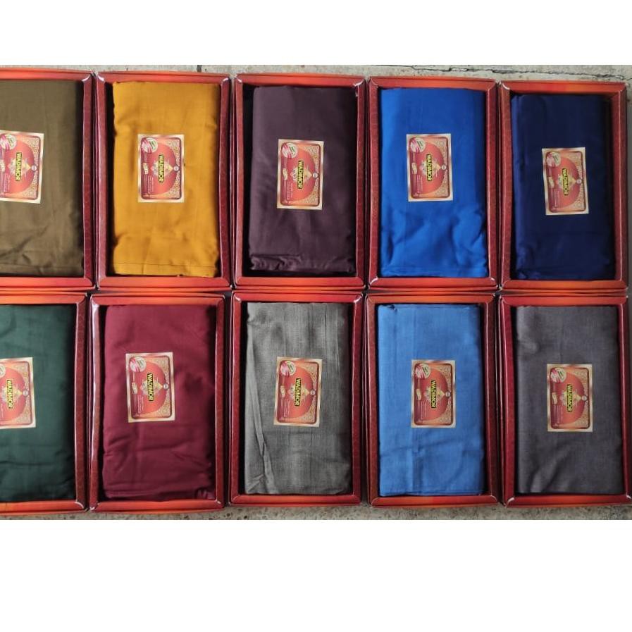 Terbaru..Sarung Wadimor Warna Polos TANPA TUMPAL (hijau, biru, merah, coklat, golden, abu abu)