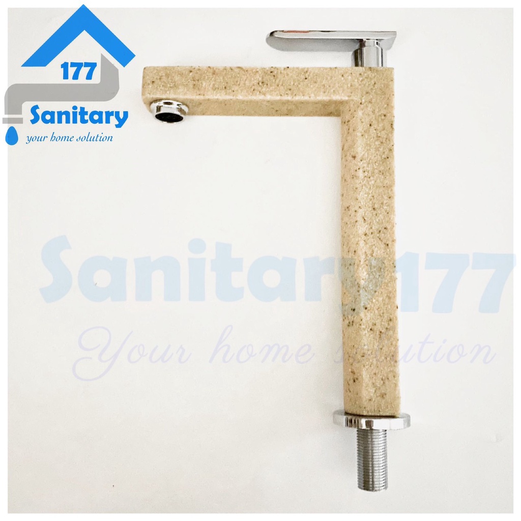 Kran wastafel Tinggi marble brass Minimalis Frap-keran air washtafel cuci tangan dingin basin brass faucet marmer kuningan tebal unik unique elegan elite