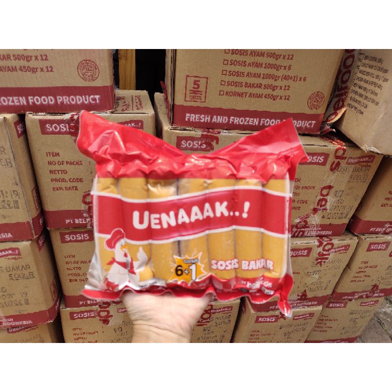 Jual Sosis Bakar Jumbo Belfoods Promo Isi 6 1 500gram Gojek Grab