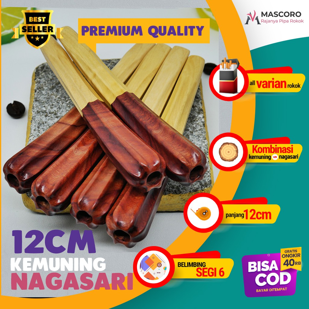 padudan once pipa rokok kayu nagasari kombinasi kemuning gading - pipa roko belimbing premium