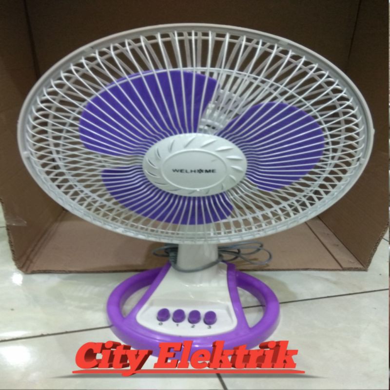 Kipas Angin Meja / Desk Fan/Duduk/Lantai/ Welhome 10 inch 2in1