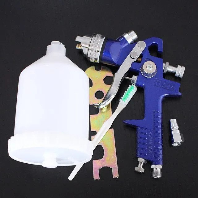 600ml SPET TERMURAH TERBAIK HIGH QUALITY Air Spray HVLP Gun Semprotan cat Spray Gun F 75 s Tabung ATAS