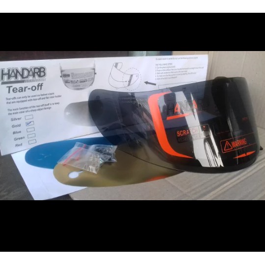 Paket kaca helem flat visor/tear off/tear off post kyt rc-7/kyt r10