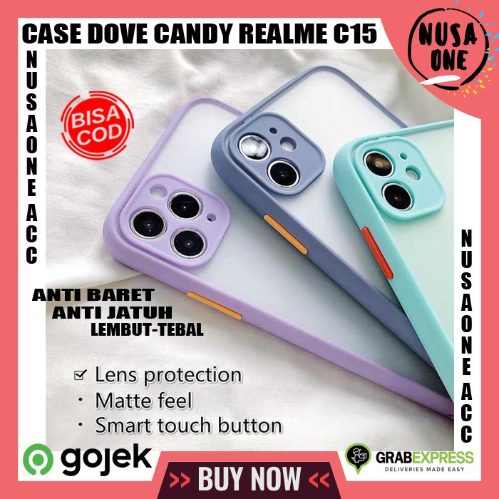 CASING HP REALME C25 CASE DOVE CANDY REALME C11 HARD CASE DOVE BUMPER REALME C17 SOFTCASE REALME C15